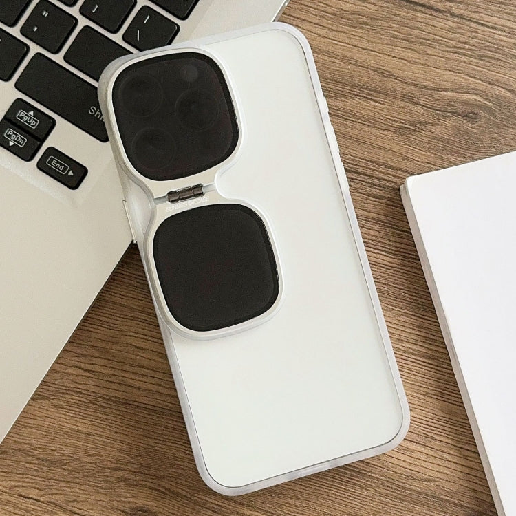 For iPhone 12 Pro Max Metal Sunglasses Holder TPU + PC Phone Case