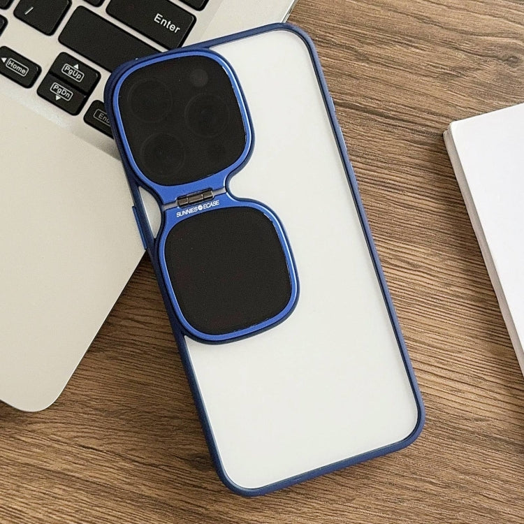 For iPhone 12 Pro Max Metal Sunglasses Holder TPU + PC Phone Case