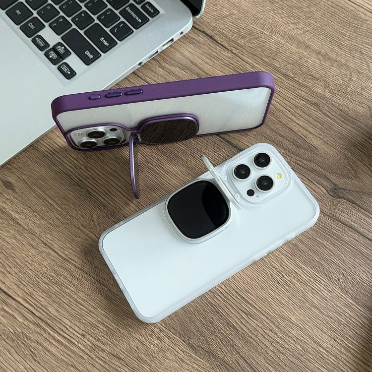 For iPhone 13 Metal Sunglasses Holder TPU + PC Phone Case