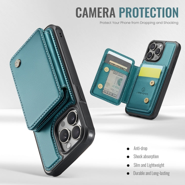 For iPhone 14 Plus JEEHOOD J05 Business Magnetic Style RFID Leather Phone Case