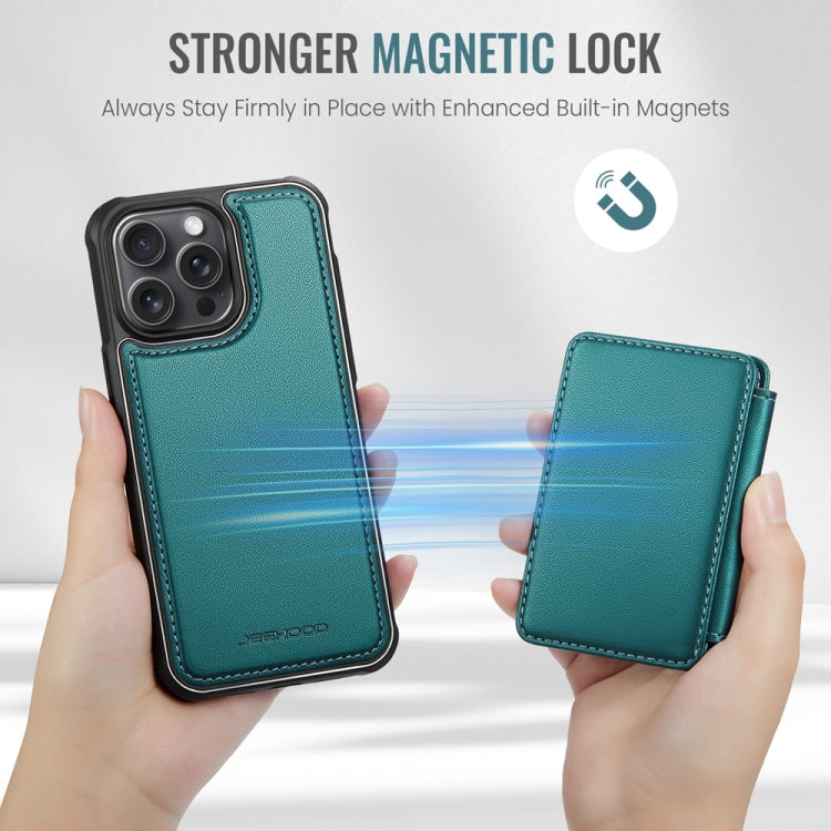 For iPhone 14 Plus JEEHOOD J05 Business Magnetic Style RFID Leather Phone Case