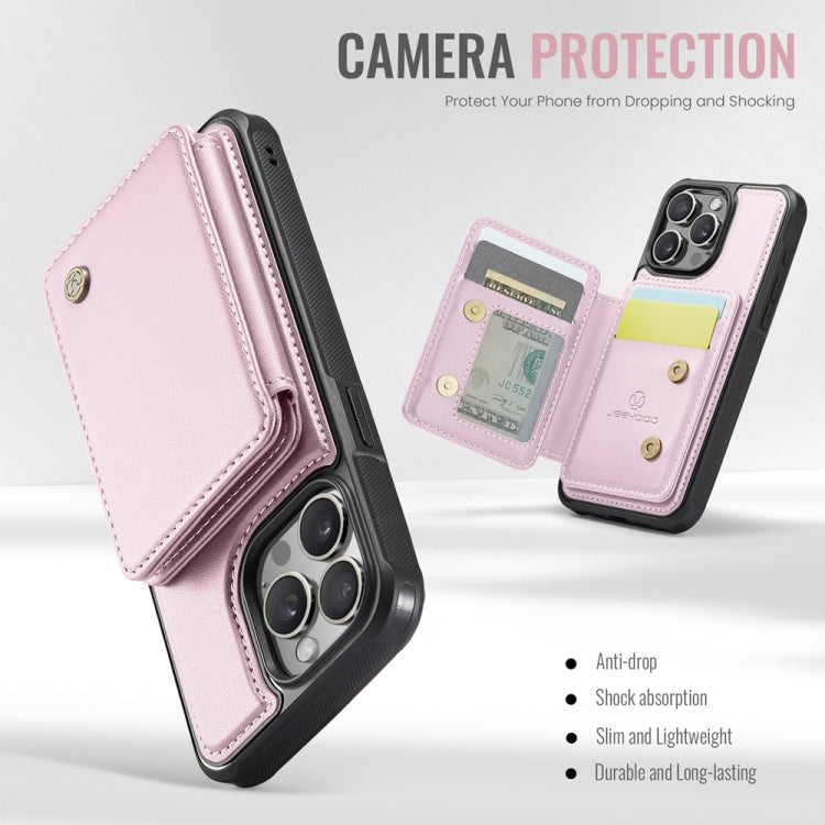 For iPhone 13 JEEHOOD J05 Business Magnetic Style RFID Leather Phone Case