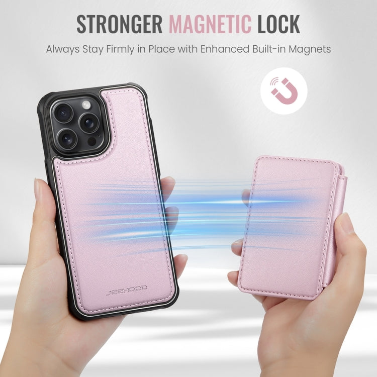 For iPhone 13 Pro Max JEEHOOD J05 Business Magnetic Style RFID Leather Phone Case