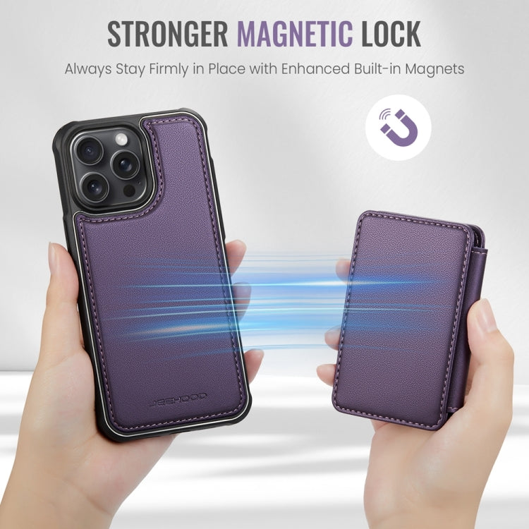 For iPhone 12 Pro Max JEEHOOD J05 Business Magnetic Style RFID Leather Phone Case