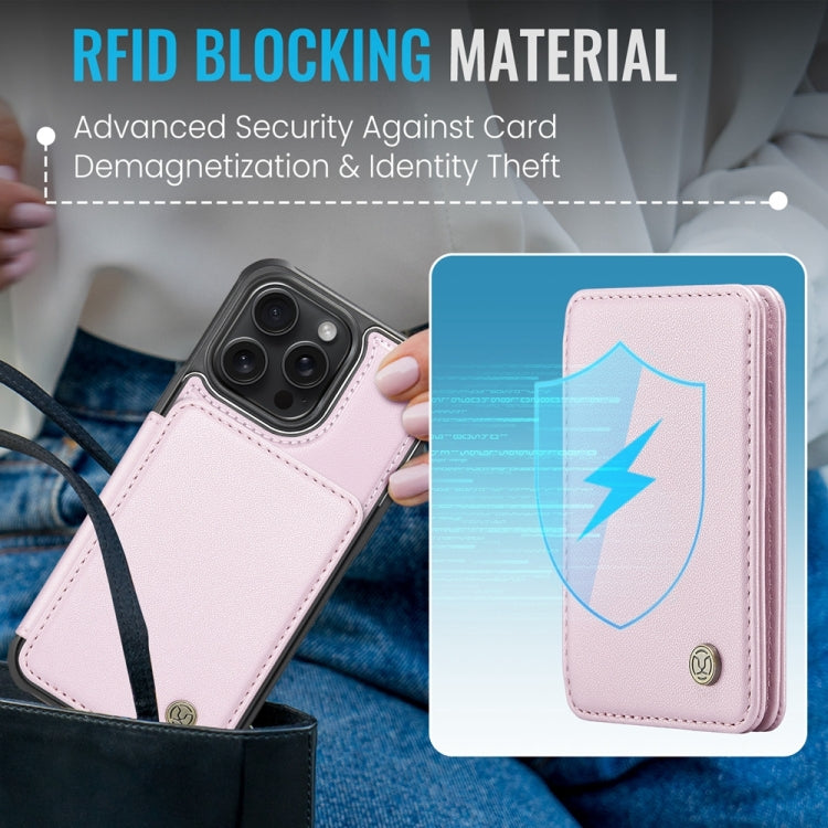 For iPhone 12 Pro Max JEEHOOD J05 Business Magnetic Style RFID Leather Phone Case
