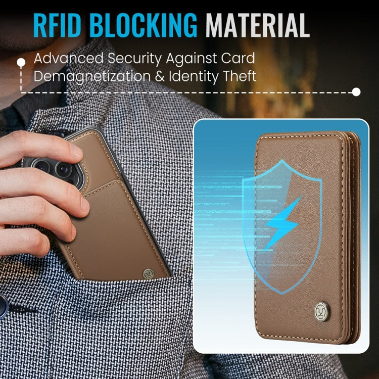 For iPhone 12 Pro Max JEEHOOD J05 Business Magnetic Style RFID Leather Phone Case
