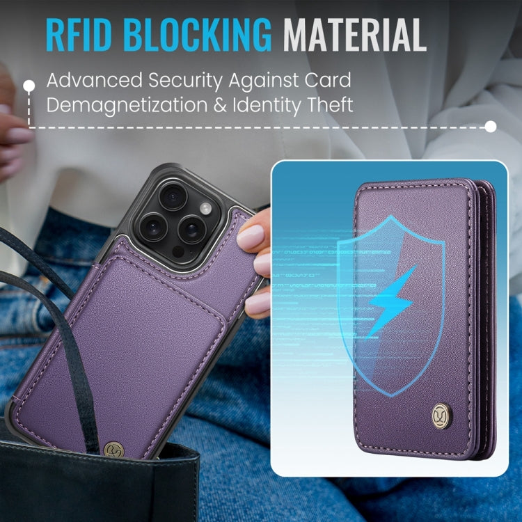 For iPhone 11 JEEHOOD J05 Business Magnetic Style RFID Leather Phone Case