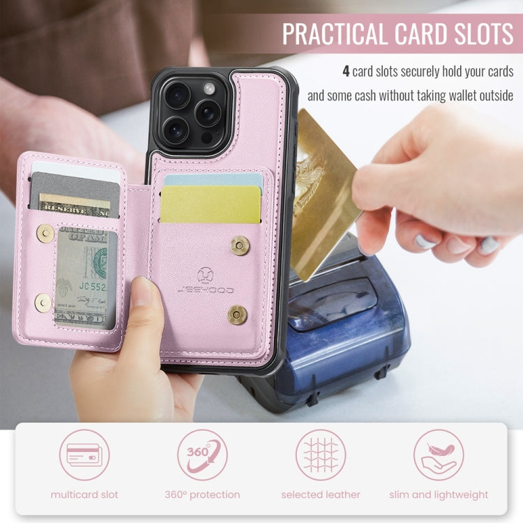 For iPhone 11 JEEHOOD J05 Business Magnetic Style RFID Leather Phone Case