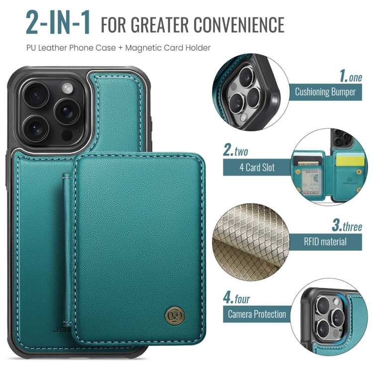 For iPhone 11 Pro Max JEEHOOD J05 Business Magnetic Style RFID Leather Phone Case