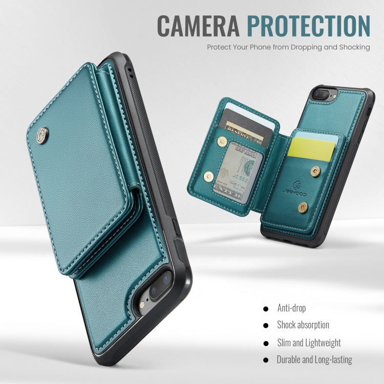 For iPhone 8 Plus / 7 Plus / 6 Plus JEEHOOD J05 Business Magnetic Style RFID Leather Phone Case