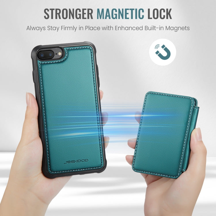 For iPhone 8 Plus / 7 Plus / 6 Plus JEEHOOD J05 Business Magnetic Style RFID Leather Phone Case