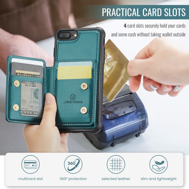 For iPhone 8 Plus / 7 Plus / 6 Plus JEEHOOD J05 Business Magnetic Style RFID Leather Phone Case