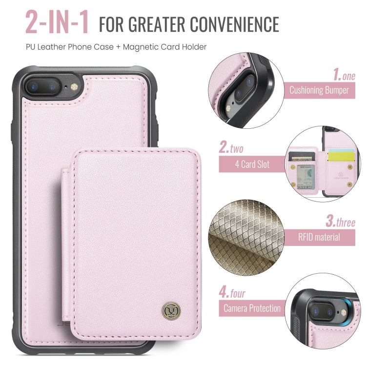 For iPhone 8 Plus / 7 Plus / 6 Plus JEEHOOD J05 Business Magnetic Style RFID Leather Phone Case