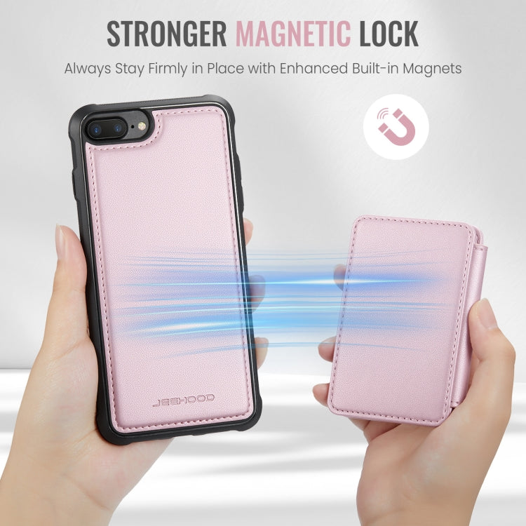 For iPhone 8 Plus / 7 Plus / 6 Plus JEEHOOD J05 Business Magnetic Style RFID Leather Phone Case