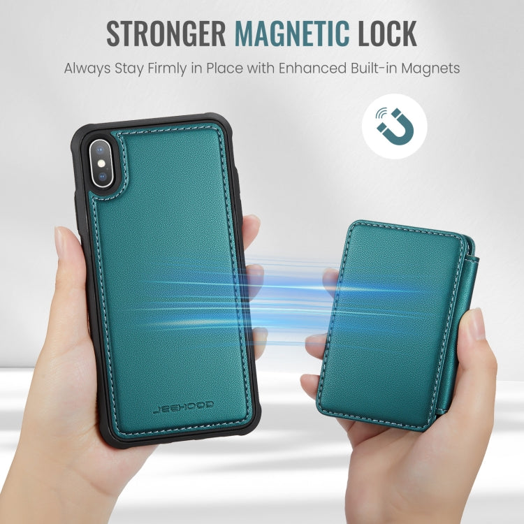 For iPhone X / XS JEEHOOD J05 Business Magnetic Style RFID Leather Phone Case