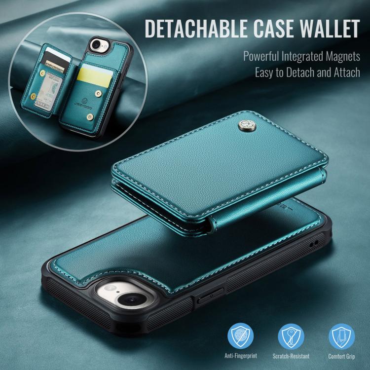 For iPhone 17e / 16e JEEHOOD J05 Business Magnetic Style RFID Leather Phone Case