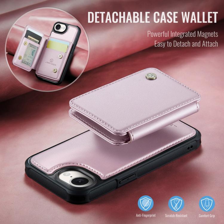 For iPhone 17e / 16e JEEHOOD J05 Business Magnetic Style RFID Leather Phone Case