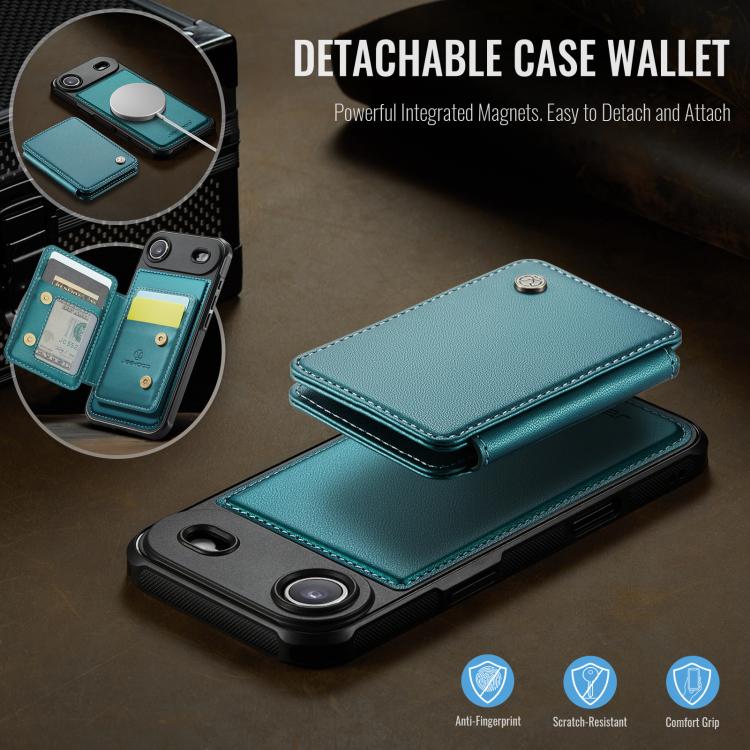 For iPhone Air JEEHOOD J05 Business Magnetic Style RFID Leather Phone Case