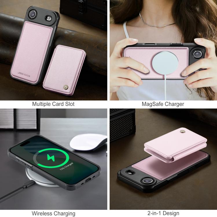 For iPhone Air JEEHOOD J05 Business Magnetic Style RFID Leather Phone Case