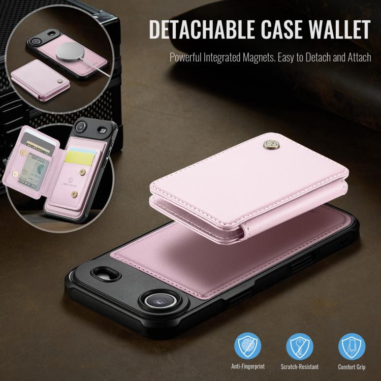 For iPhone Air JEEHOOD J05 Business Magnetic Style RFID Leather Phone Case