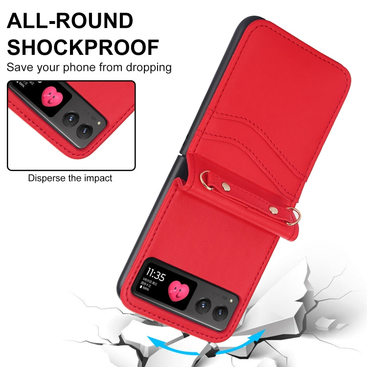 For Motorola Razr 40 Dual Card Slots Folding Phone Case