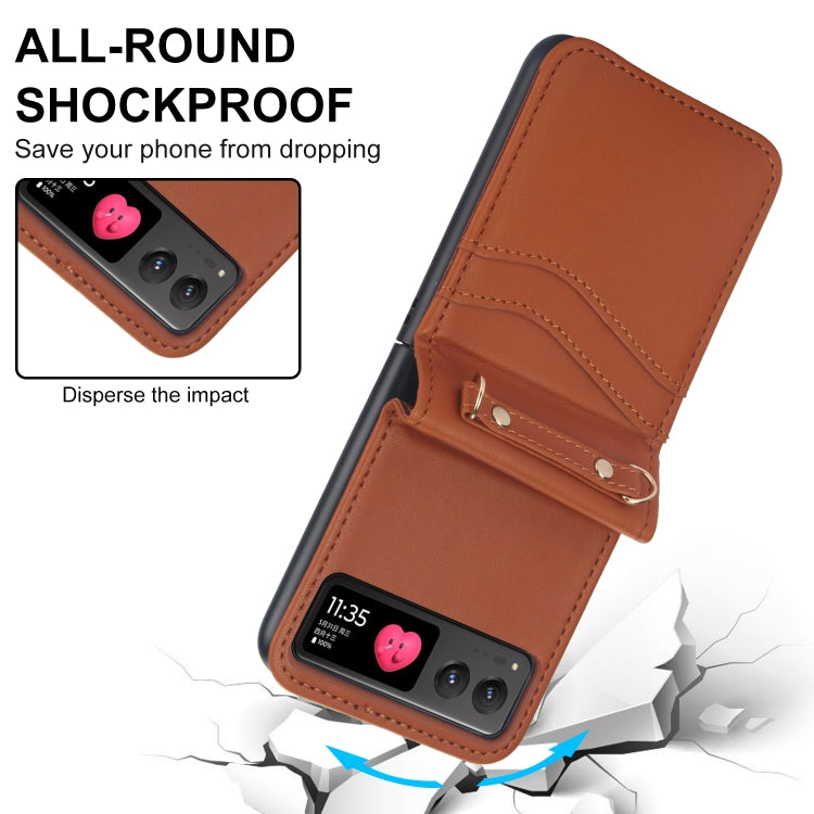 For Motorola Razr 40 Dual Card Slots Folding Phone Case