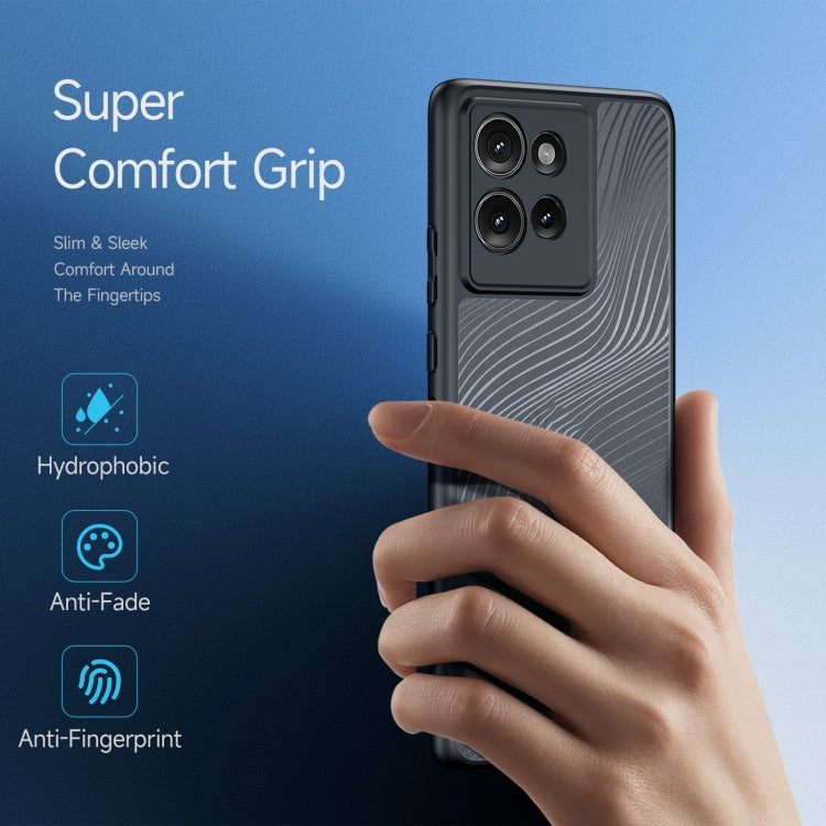 For Motorola Edge 50 DUX DUCIS Aimo Series TPU + PC Frosted Feel Phone Case - Black