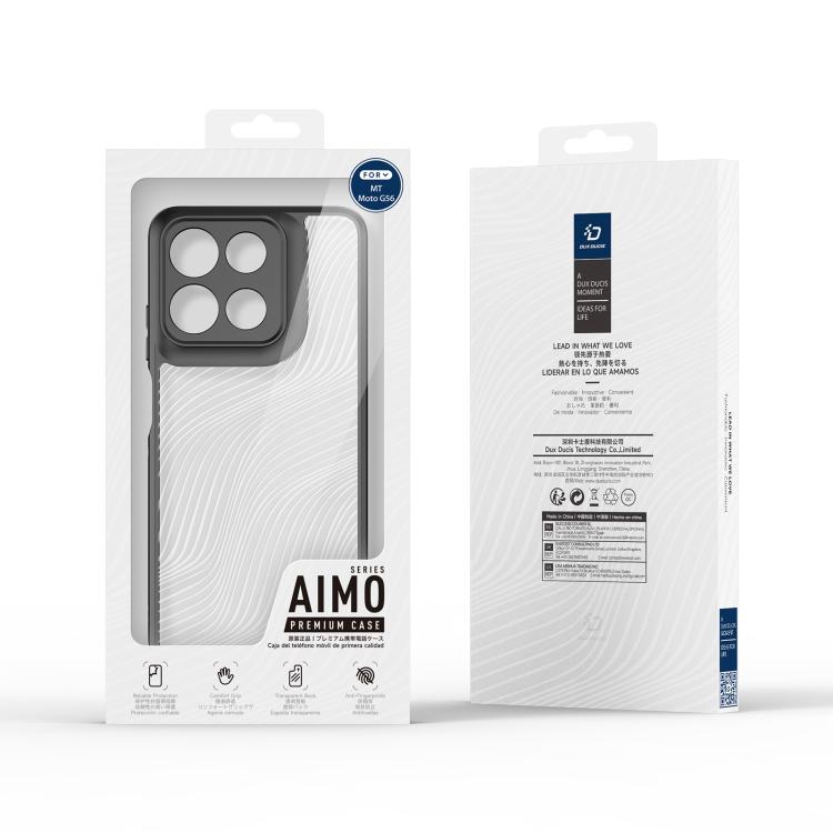 For Motorola Moto G56 5G DUX DUCIS Aimo Series TPU + PC Frosted Feel Phone Case - Black