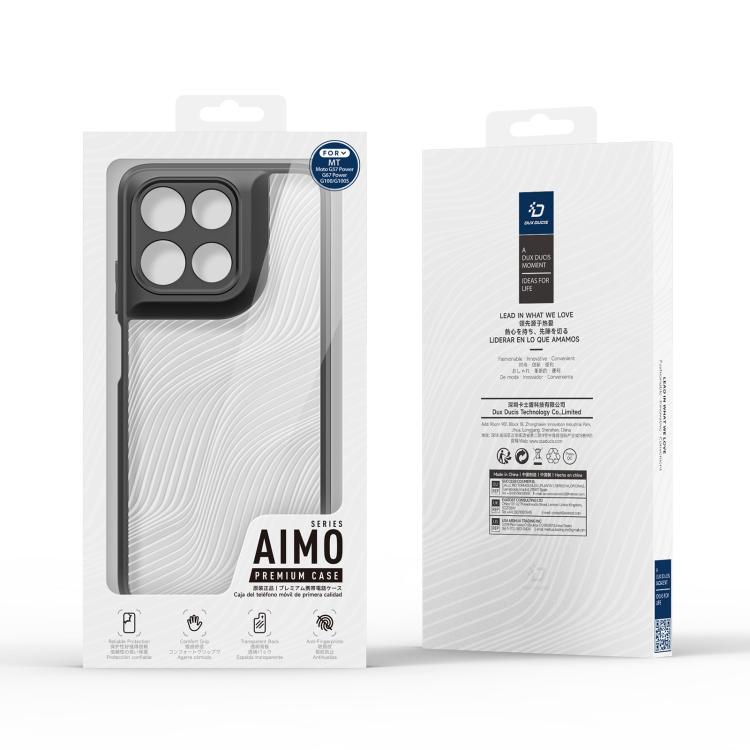 For Motorola Moto G57 Power 5G / G100 DUX DUCIS Aimo Series TPU + PC Frosted Feel Phone Case - Black
