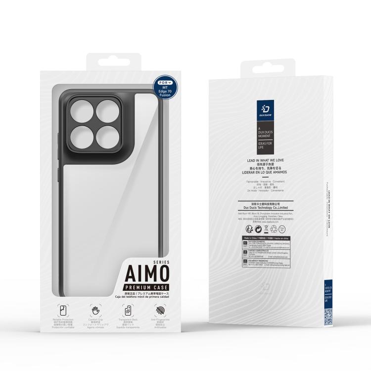 For Motorola Edge 70 Fusion 5G DUX DUCIS Aimo Series TPU + PC Frosted Feel Phone Case - Black