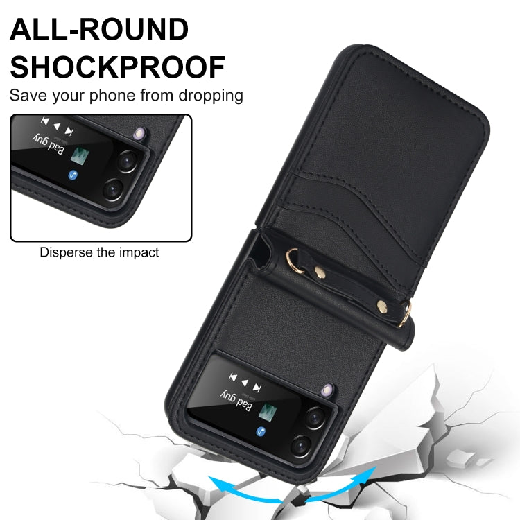 For Samsung Galaxy Z Flip4 Dual Card Slots Folding Phone Case