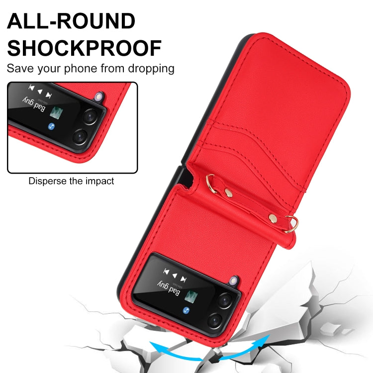For Samsung Galaxy Z Flip4 Dual Card Slots Folding Phone Case