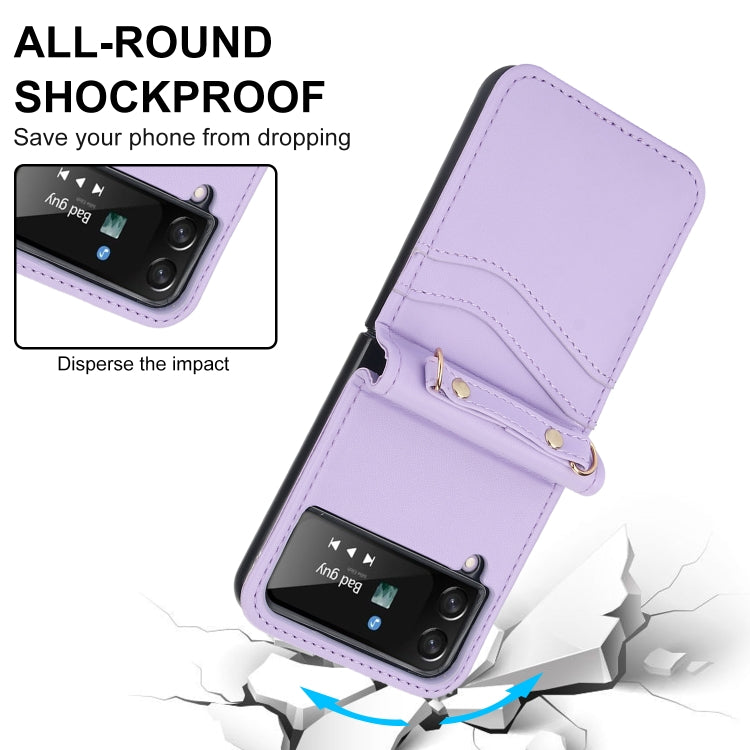 For Samsung Galaxy Z Flip4 Dual Card Slots Folding Phone Case