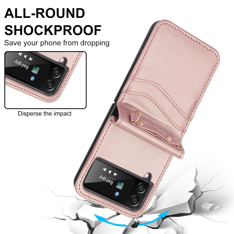 For Samsung Galaxy Z Flip4 Dual Card Slots Folding Phone Case