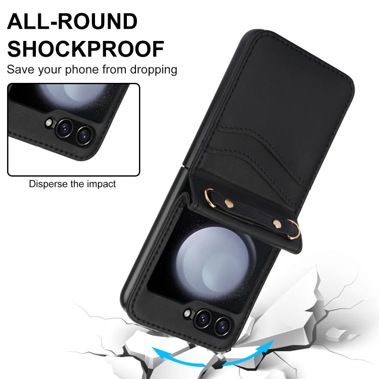 For Samsung Galaxy Z Flip5 Dual Card Slots Folding Phone Case