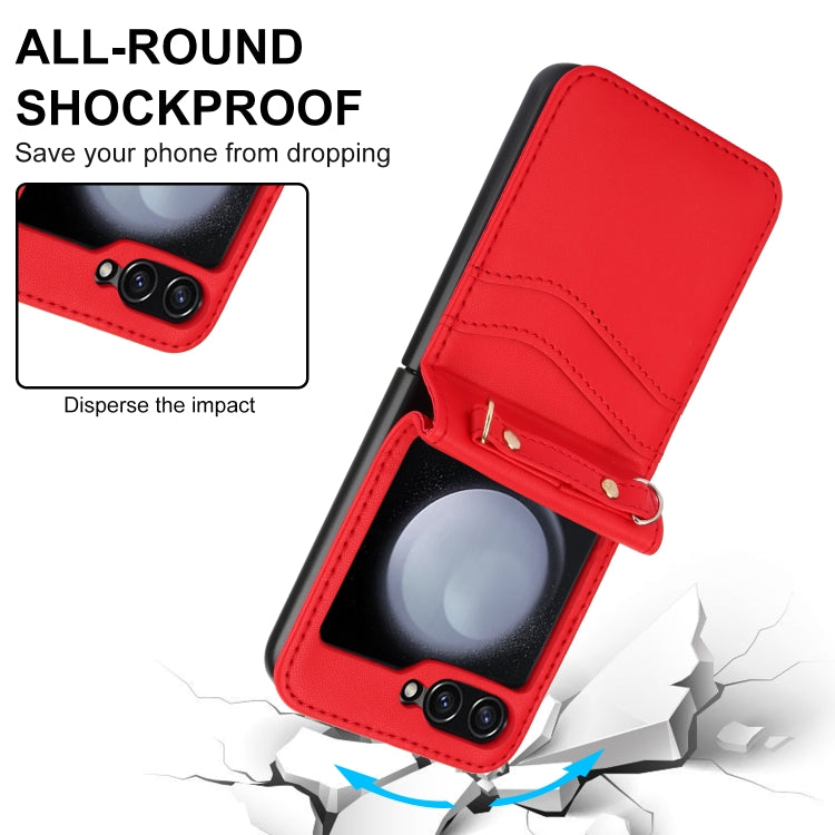 For Samsung Galaxy Z Flip5 Dual Card Slots Folding Phone Case