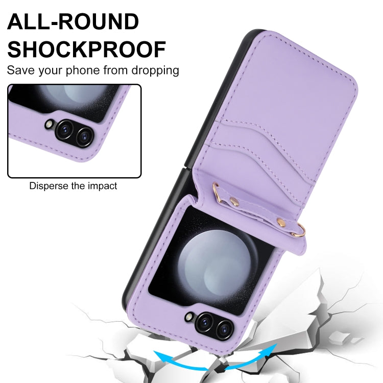 For Samsung Galaxy Z Flip5 Dual Card Slots Folding Phone Case