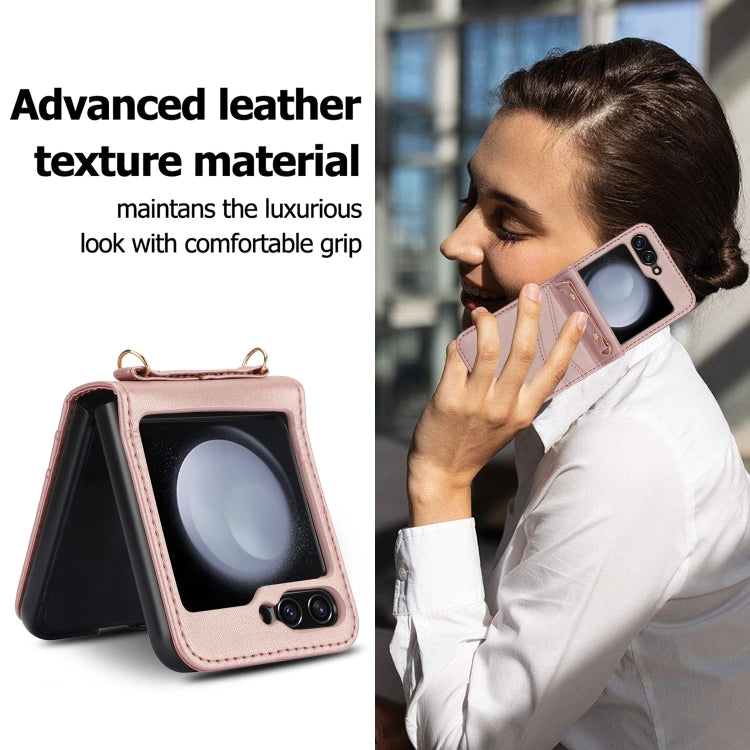 For Samsung Galaxy Z Flip5 Dual Card Slots Folding Phone Case