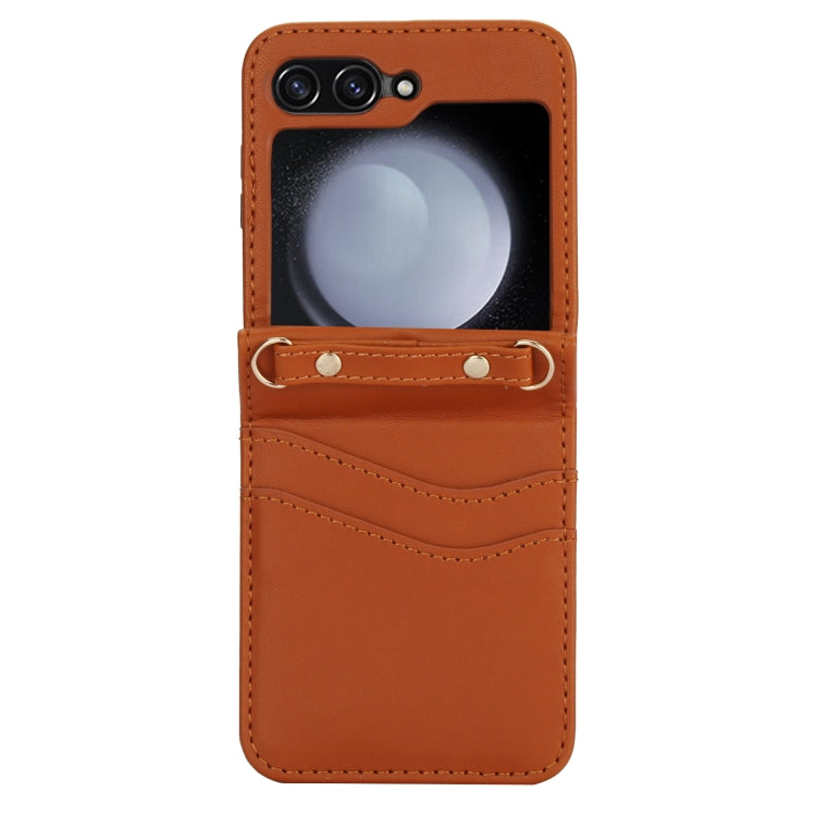 For Samsung Galaxy Z Flip5 Dual Card Slots Folding Phone Case