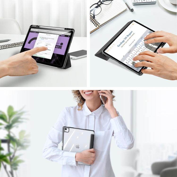 For iPad Air 13 2024 / 2025 / 2026 DUX DUCIS TOBY Series Antiskid Leather Tablet Case with Sleep / Wake-up Function