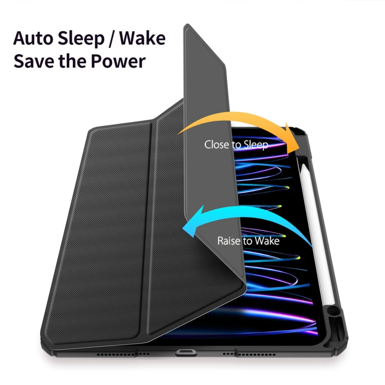 For iPad Pro 11 2025 / 2024 DUX DUCIS TOBY Series Antiskid Leather Tablet Case with Sleep / Wake-up Function