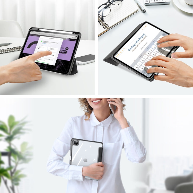 For iPad Pro 11 2025 / 2024 DUX DUCIS TOBY Series Antiskid Leather Tablet Case with Sleep / Wake-up Function
