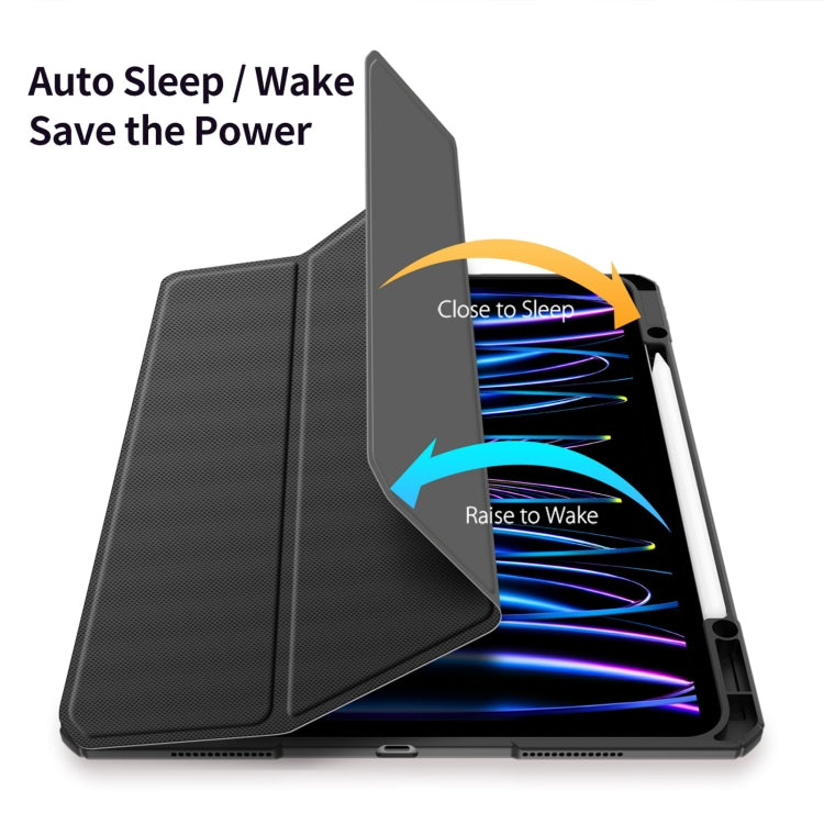 For iPad Pro 13 2025 / 2024 DUX DUCIS TOBY Series Antiskid Leather Tablet Case with Sleep / Wake-up Function