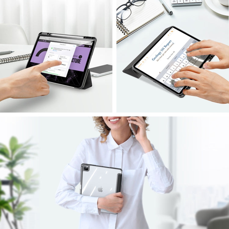 For iPad Pro 13 2025 / 2024 DUX DUCIS TOBY Series Antiskid Leather Tablet Case with Sleep / Wake-up Function