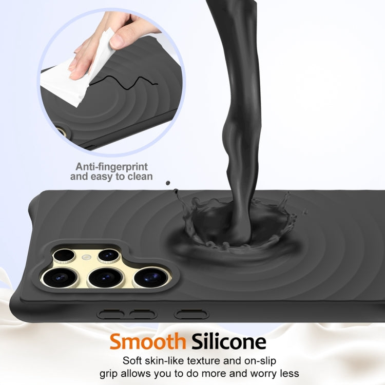 For Samsung Galaxy S24 Ultra 5G Wave Texture MagSafe Magnetic Liquid Silicone Phone Case