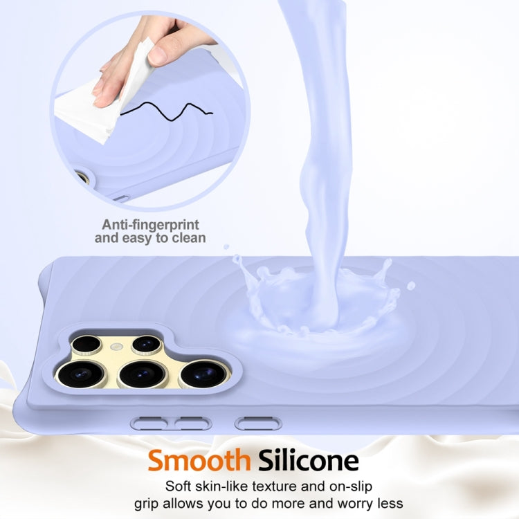 For Samsung Galaxy S24 Ultra 5G Wave Texture MagSafe Magnetic Liquid Silicone Phone Case