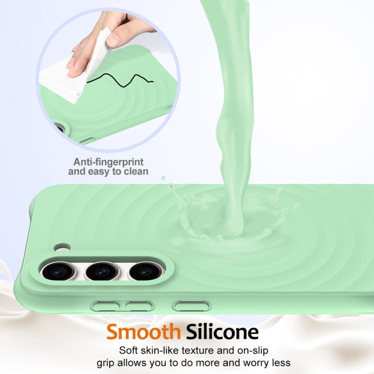 For Samsung Galaxy S23+ 5G Wave Texture MagSafe Magnetic Liquid Silicone Phone Case