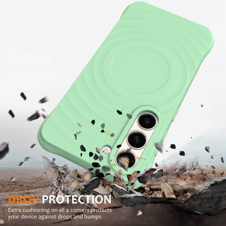 For Samsung Galaxy S23+ 5G Wave Texture MagSafe Magnetic Liquid Silicone Phone Case