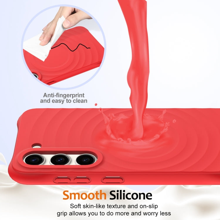 For Samsung Galaxy S23+ 5G Wave Texture MagSafe Magnetic Liquid Silicone Phone Case