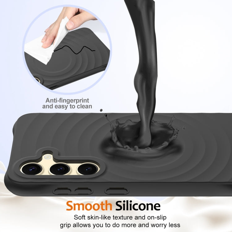 For Samsung Galaxy S23 FE 5G Wave Texture MagSafe Magnetic Liquid Silicone Phone Case